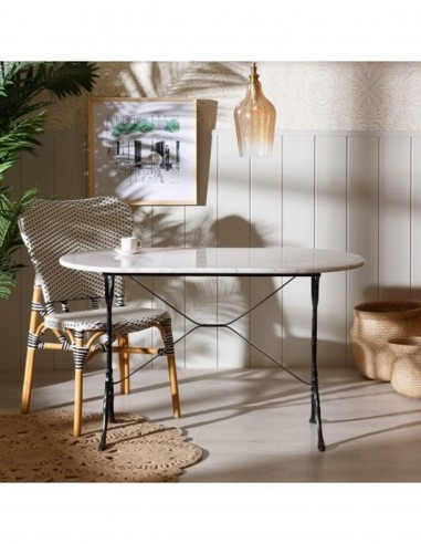 Mesa oval vintage SHANELL 120 x 60, mármol...