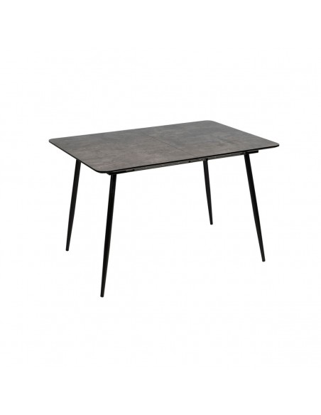 Mesa de cocina extensible EILIF 120 (160) x 75, gris y metal negro