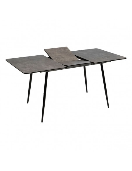 Mesa de cozinha extensível EILIF 120 (160) x 75, metal cinzento e preto