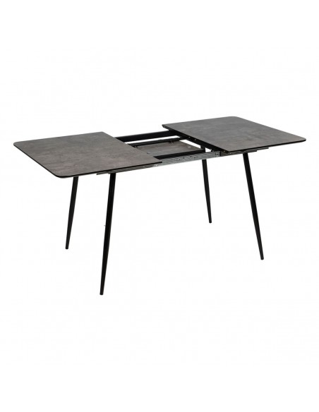 Mesa de cocina extensible EILIF 120 (160) x 75, gris y metal negro