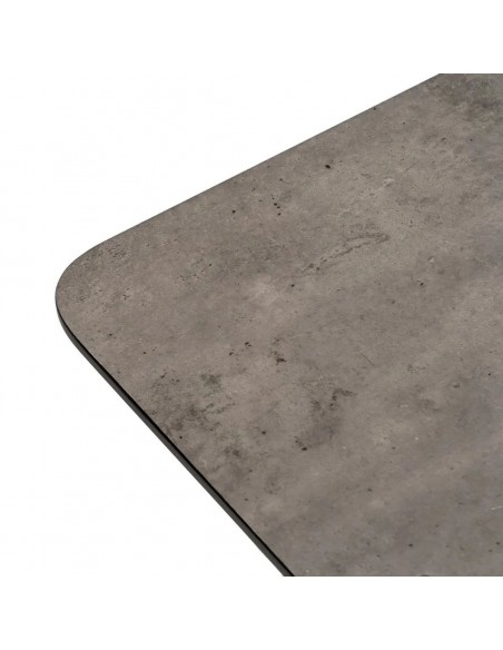 Mesa de cozinha extensível EILIF 120 (160) x 75, metal cinzento e preto