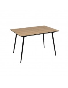 Mesa de cocina extensible EILIF 120 (160) x 75, natural y...