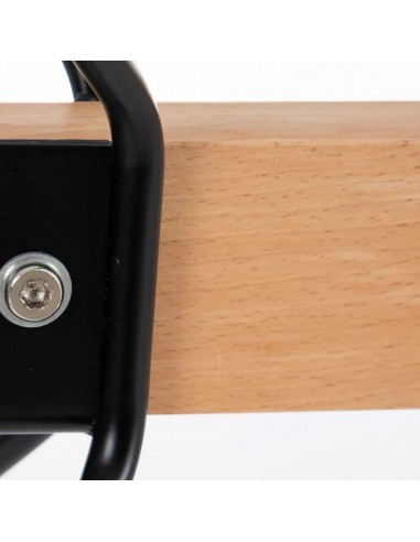 Mesa de cristaI NGUN 140 x 75, metal e madeira...