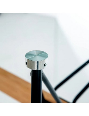 Mesa de cristaI NGUN 140 x 75, metal e madeira...