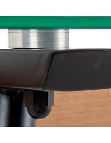 Mesa de vidro FASTVY 140 x 75, metal e madeira...