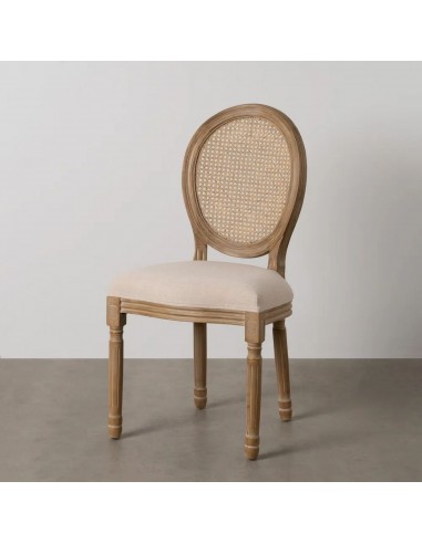 Silla medallón GAZARA, madera en blanco...