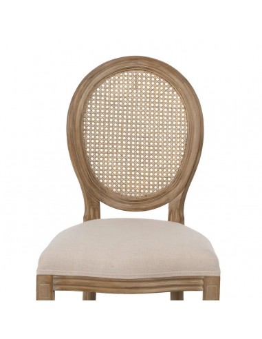 Silla medallón GAZARA, madera en blanco...