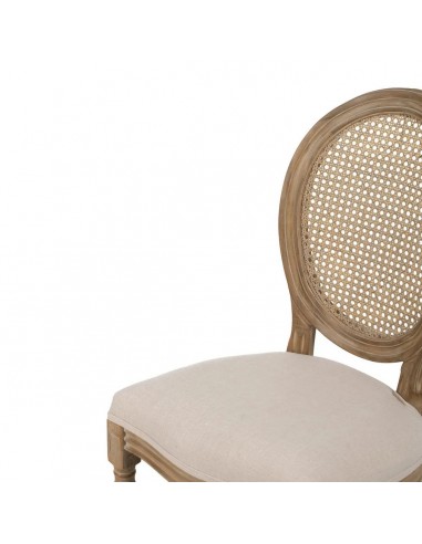 Silla medallón GAZARA, madera en blanco...