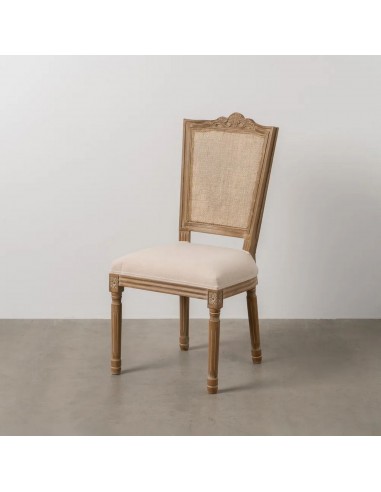 Silla colonial GAZARAL, madera en blanco...