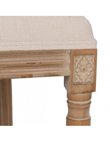 Silla colonial GAZARAL, madera en blanco...