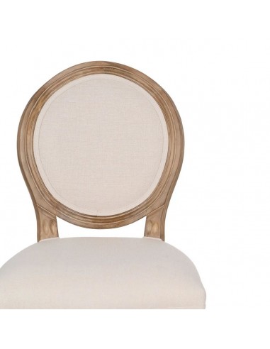 Taburete medallón GAZARA, madera en blanco...