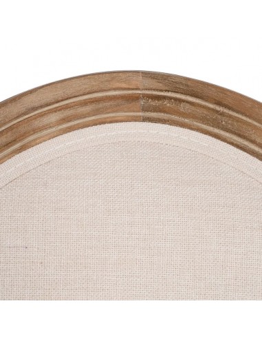 Taburete medallón GAZARA, madera en blanco...