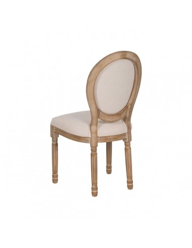 Silla medallón GAZARA, madera en blanco...