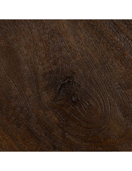 Mesa ovalada colonial MAILEN 120 x 106, madera de mango oscuro.