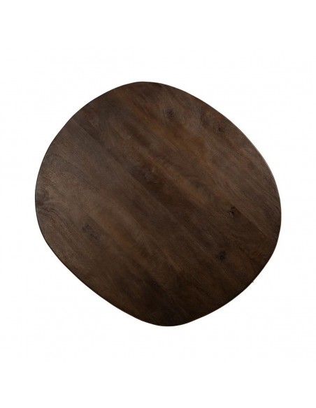 Mesa ovalada colonial MAILEN 120 x 106, madera de mango oscuro.