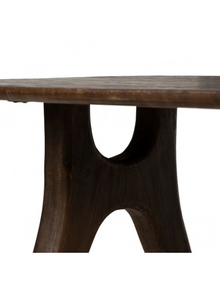 Mesa colonial oval Mailen 200 x 100, madeira de manga escura