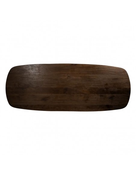 Mesa colonial oval Mailen 260 x 100, madeira de manga escura