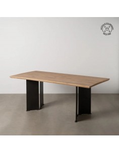 Mesa LITTO 190 x 90 de madera de mango y patas de metal