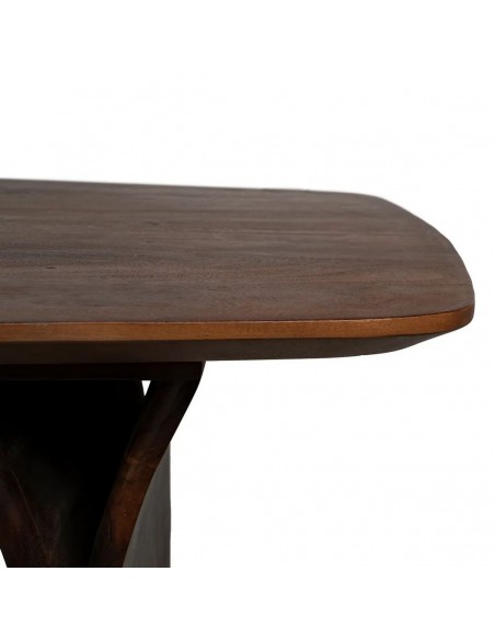 Mesa étnica NEALY 180 x 90 de madera de acacia oscura