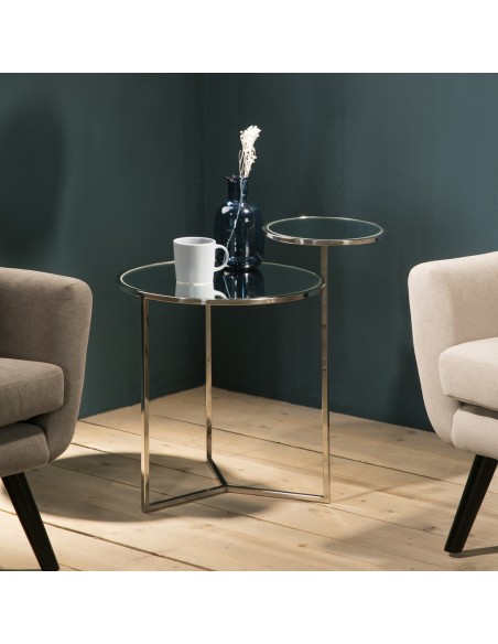 Tokio, MESA LATERAL DE CANTO 58 (45) espelho e cromado