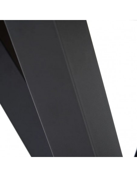 Mesa redonda madera Argo 90, MDF Nogal y metal negro.