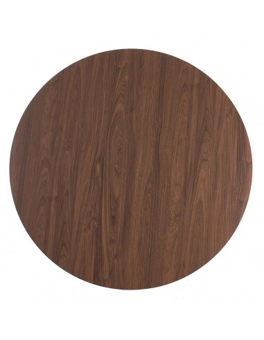 Mesa redonda madera Argo 90, MDF Nogal y metal...