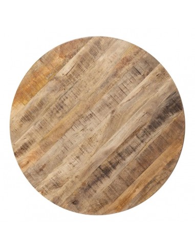 Mesa redonda madera mango Argo 120, pies metal...