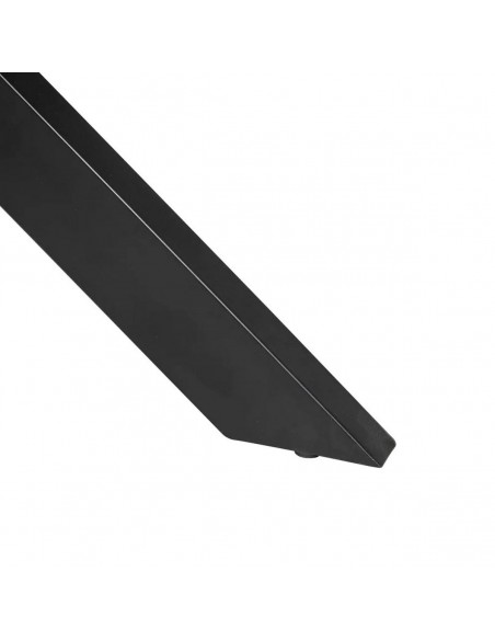 Mesa redonda Argo de 140 em madeira de manga e pés de metal preto.