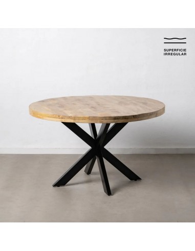 Mesa redonda Argo 130 en madera de mango y pies...