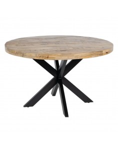 Mesa redonda Argo 130 en madera de mango y pies de metal...