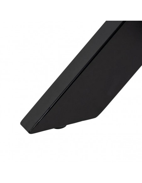 Mesa redonda Argo de 130 em madeira de manga e pés de metal preto.