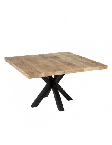 Mesa cuadrada Argo 130, madera de mango y metal...