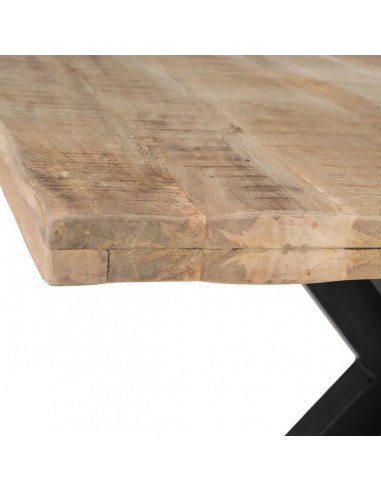 Mesa cuadrada Argo 130, madera de mango y metal...