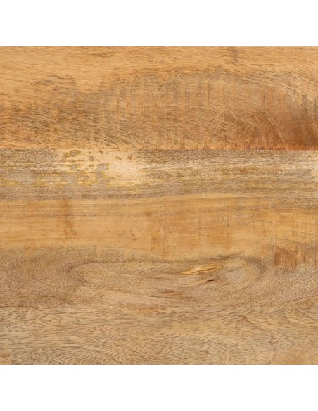 Mesa diseño Argot 160 x 90, madera de mango natural y patas de metal negro.