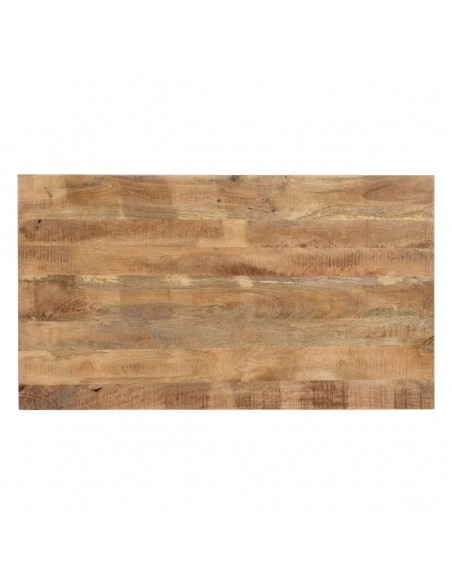 Mesa diseño Argot 160 x 90, madera de mango natural y patas de metal negro.