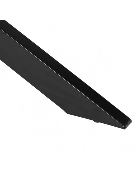 Mesa design Argot de 160x 90, madeira de manga natural e pés de metal preto.