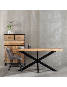 Mesa design Argot de 180x 90, madeira de manga natural e... 2