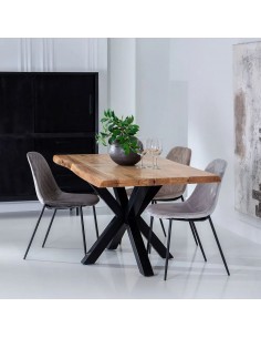 Mesa diseño Argo 160 x 90, madera de acacia natural y... 2