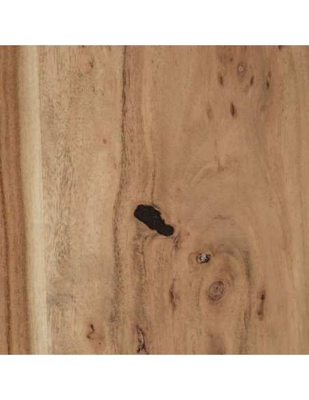 Mesa diseño Argo 160 x 90, madera de acacia natural y patas de metal negro.