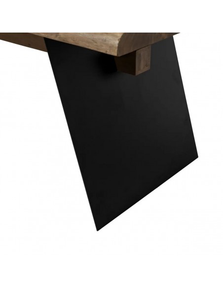 Mesa 10 personas ALAIA 300 x 100, madera de acacia y pies de acero negro