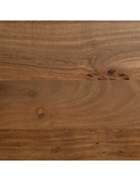 Grande mesa familiar ALAIA 260 x 100 em madeira maciça e aço preto