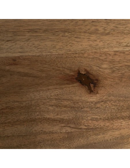 Mesa familiar ALAIA 220 x 100 de madera maciza y acero negro