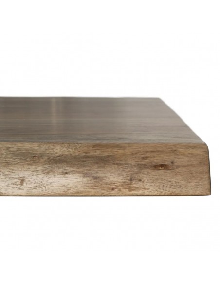 Mesa familiar ALAIA 220 x 100 de madera maciza y acero negro