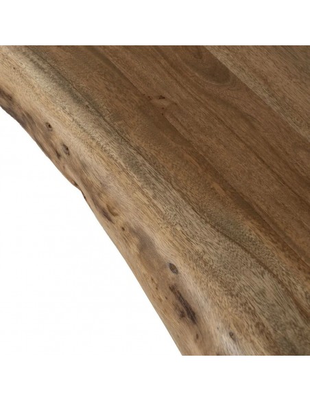 Mesa familiar ALAIA 220 x 100 de madera maciza y acero negro