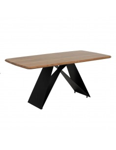 Mesa NEALY 170 x 90, madeira de acácia e pés em metal preto