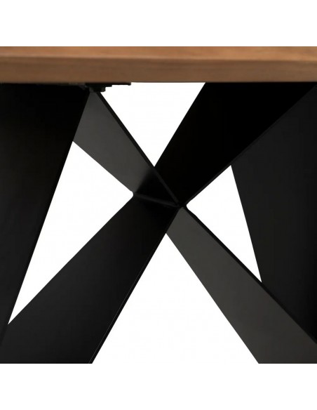 Mesa NEALY 170 x 90, madeira de acácia e pés em metal preto