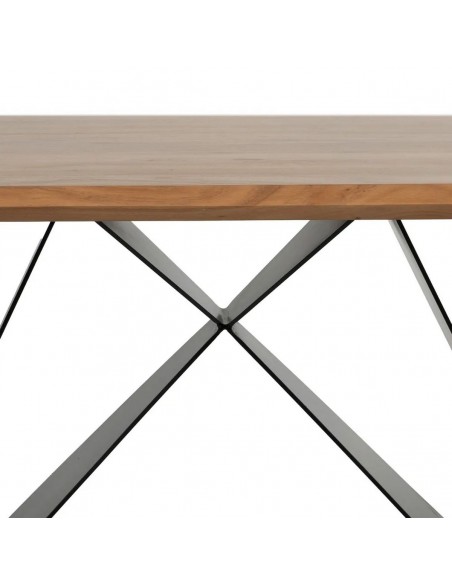 Mesa NEALY 170 x 90, madeira de acácia e pés em metal preto
