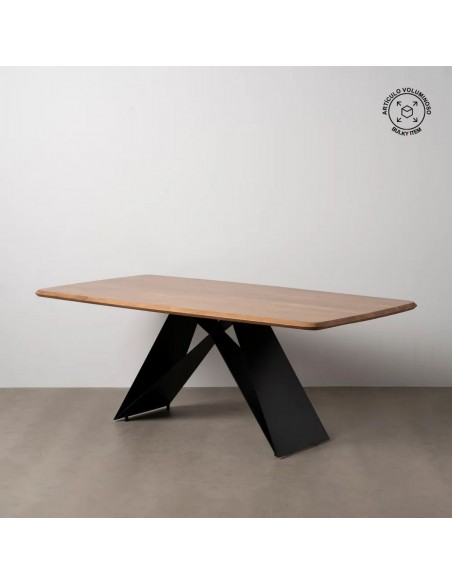 Mesa NEALY 200 x 100 em madeira de acácia e pés de metal