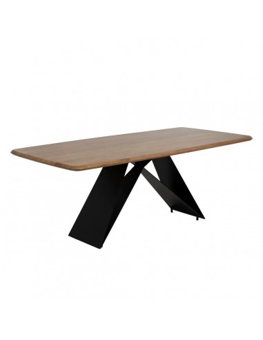 Mesa NEALY 200 x 100 de madera de acacia y patas de metal