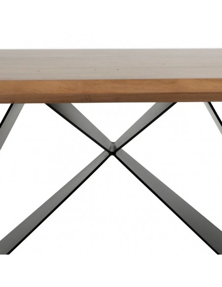 Mesa NEALY 200 x 100 de madera de acacia y patas de metal